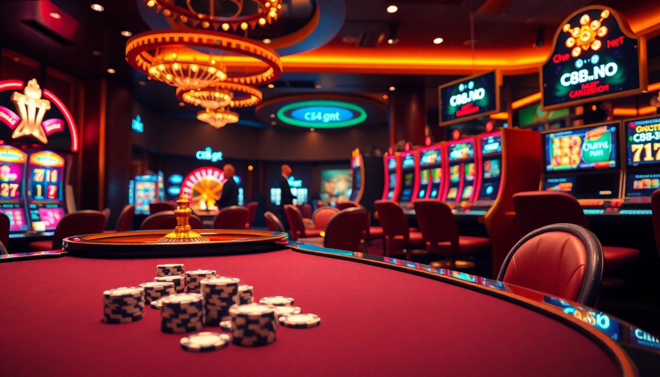 Experience the luxury of c54.gb.net with exciting casino gaming, featuring poker tables and vibrant slot machines.