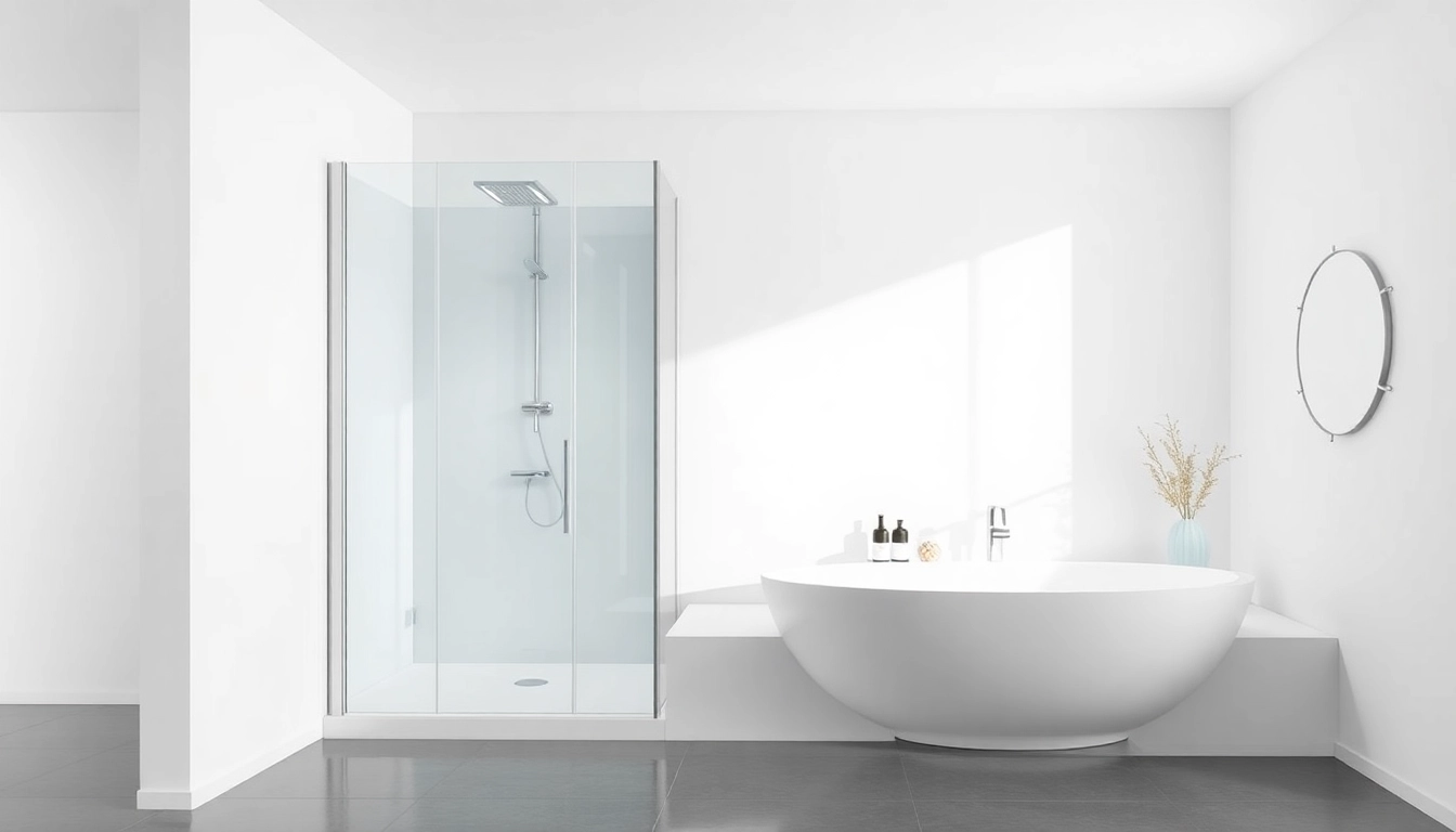 Duschkabine 80x80 in einem modernen Badezimmer-Design mit eleganten Details.