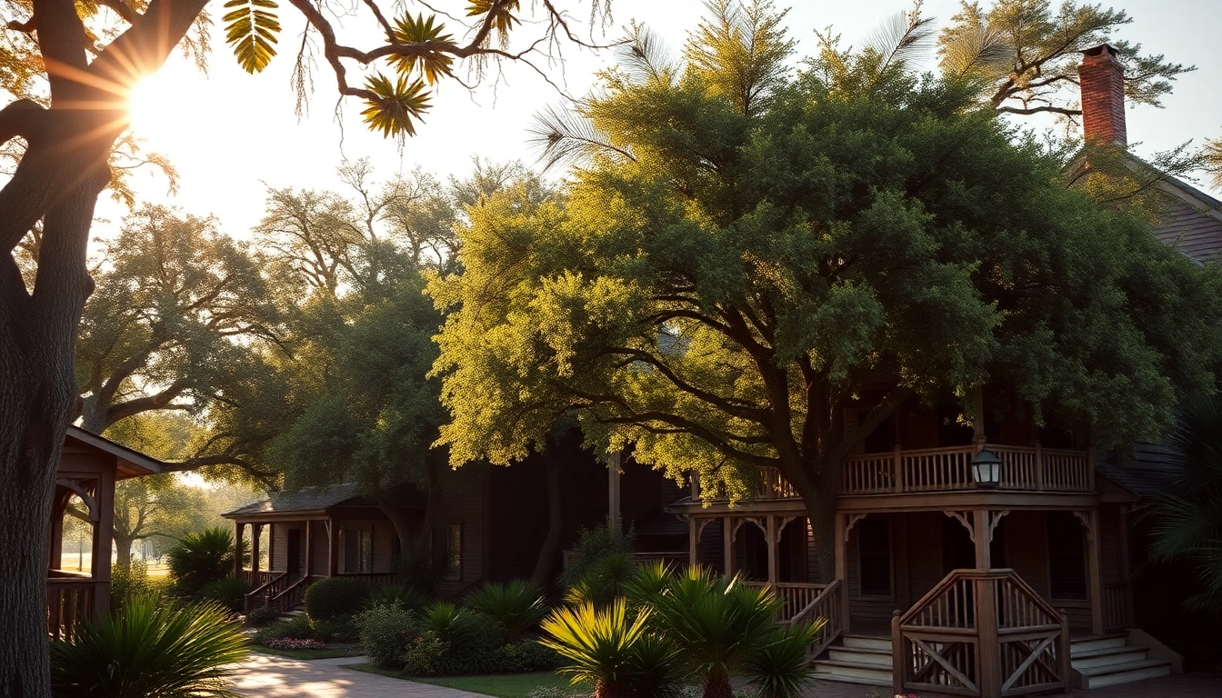 Architectural view of homes in Orleans Cape, showcasing nature and Southern charm.