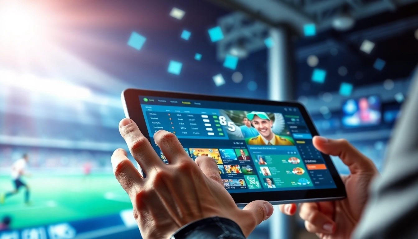 Goal123 online betting platform interface with vibrant sports betting visuals.