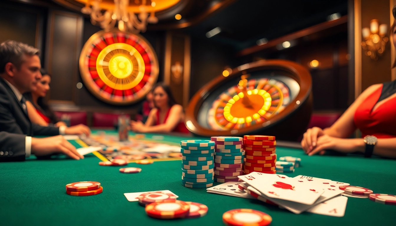 Experience the thrill of betting at https://uk88.business/ with vibrant casino tables and eager players.