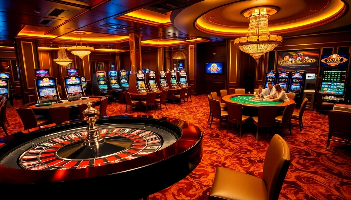 Immersive casino scene with roulette, poker games and vibrant gambling elements at https://xx88.se.net/.