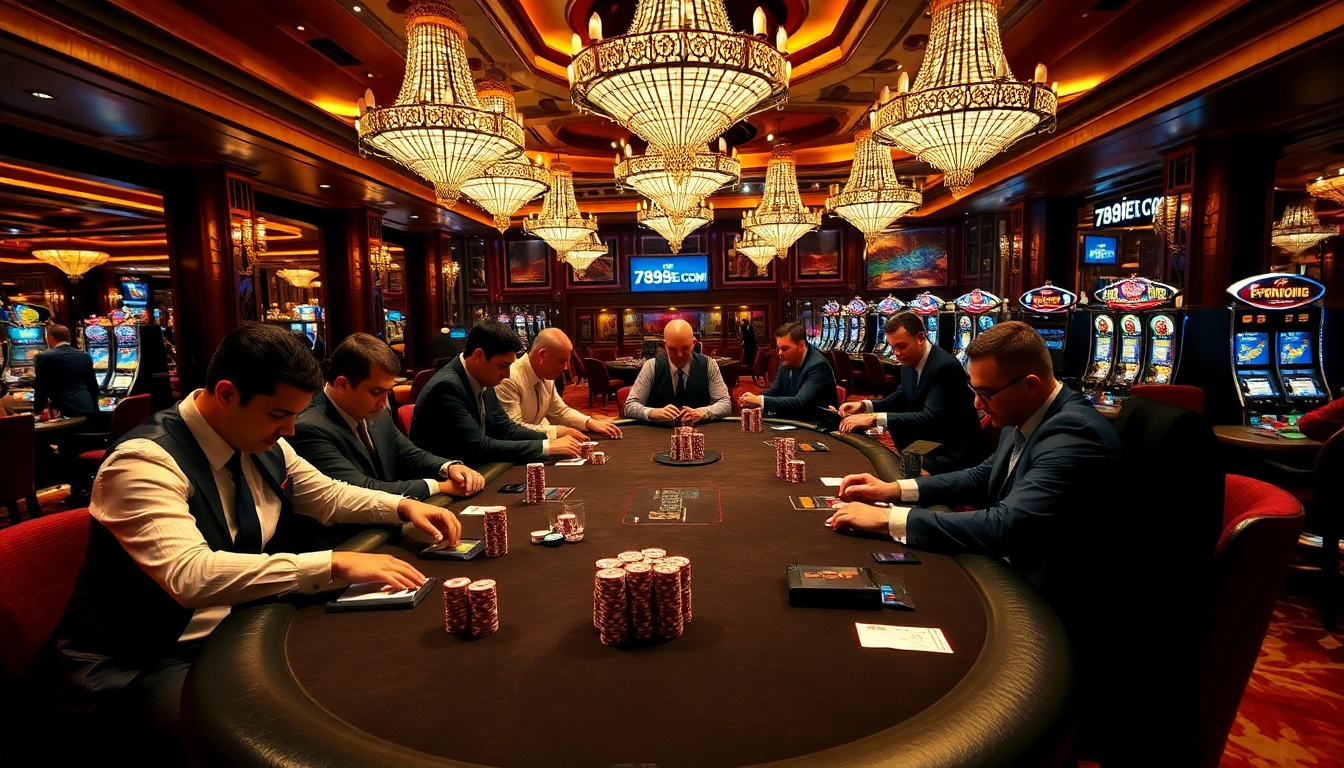 Experience high-stakes poker action at 789BET COM's luxurious casino.
